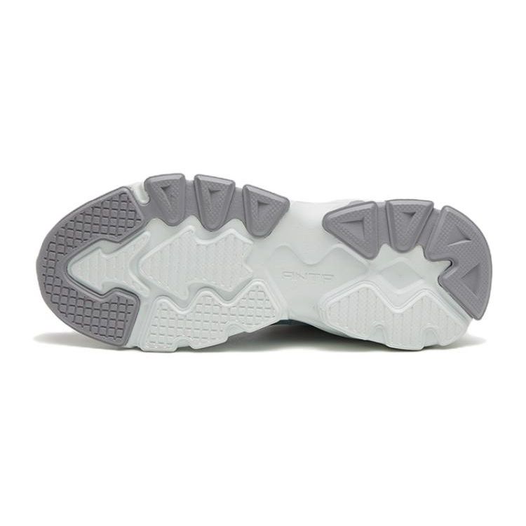 Anta Mountain Language Non-Slip Wear-Resistant Low-Top Sports Casual Shoes Kids Sneakers Gray Green 312318802H-4
