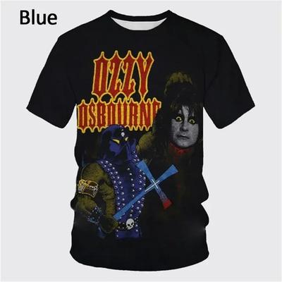 Band Punk Band Rock Ozzy Osbourne Maglietta Stampata Rapper Creativo Moda Abbigliamento a Maniche Corte Casual Top Retrò Maglietta