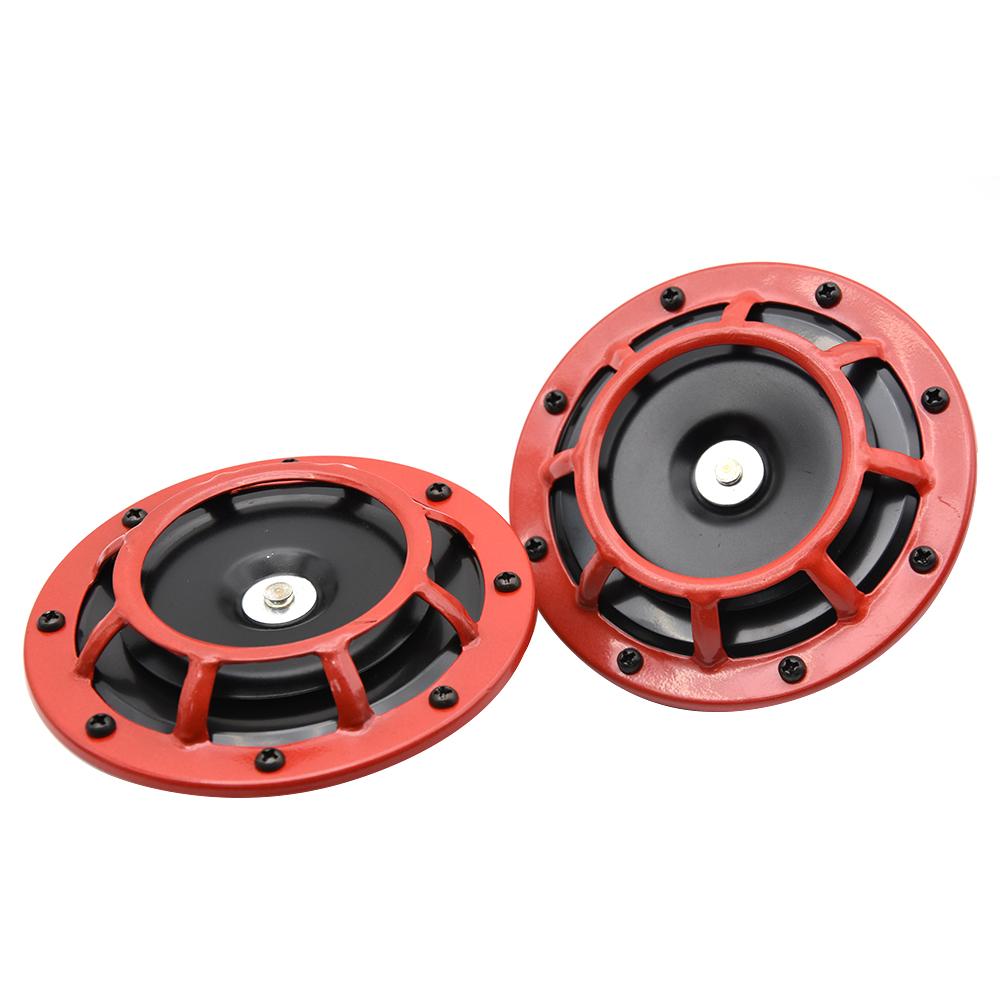 Universal Red/Black Car Hella Super Loud Compact Electric Blast Tone Air Horn Kit 12V 115DB Horn For Motorcycle