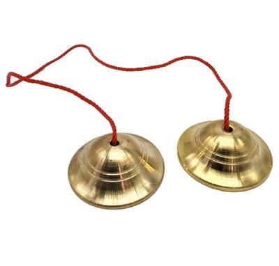 Thai Ching Small Brass Standard Gold Cymbal, Cymbal, Size, 5.5cm Diameter,