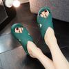 Fashion New Style Slope Heel Slippers Women's Summer Casual High Heel Sandals Female  Anti Slip Plastic Beach Thick Sole Sandals Womens