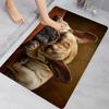 Waterproof Polyester Dog Print Bath Mat Rug Cute Puppy Design Bathroom Decor Accessory for Pet Lovers Household Gift Mat