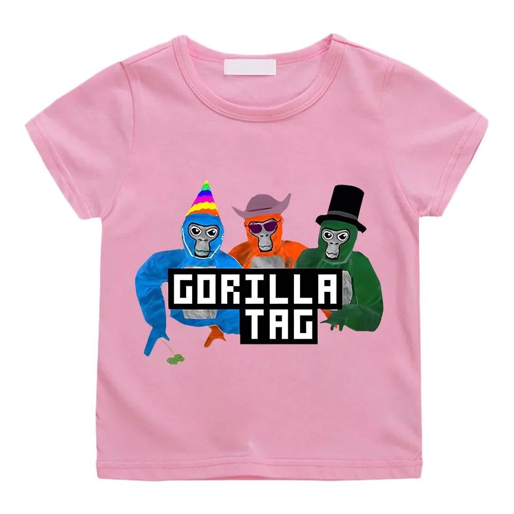 

Новая игра Gorilla Tag Футболка Детская 2025 Лето Мультяшная одежда Одяжда для малышек-девочек Футболка для подростков-мальчиков Топы с коротким рукавом 100