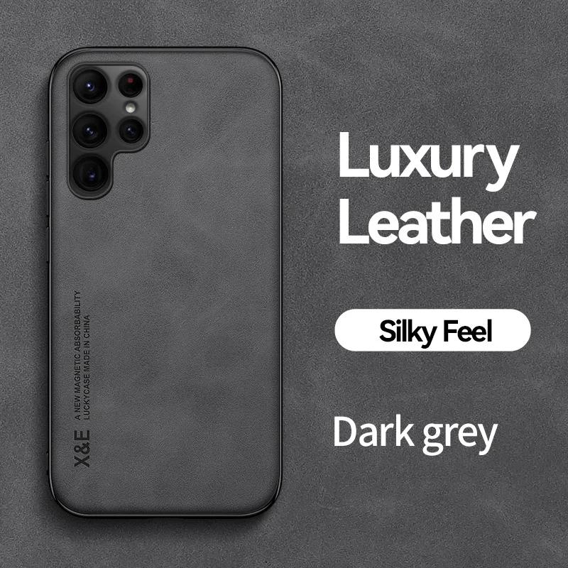 Shockproof Leather Case For Samsung Galaxy S24 S23 S22 S21 S20 Ultra Plus FE S10 S9 Note 20 Ultra Soft Bumper Phone Accessories