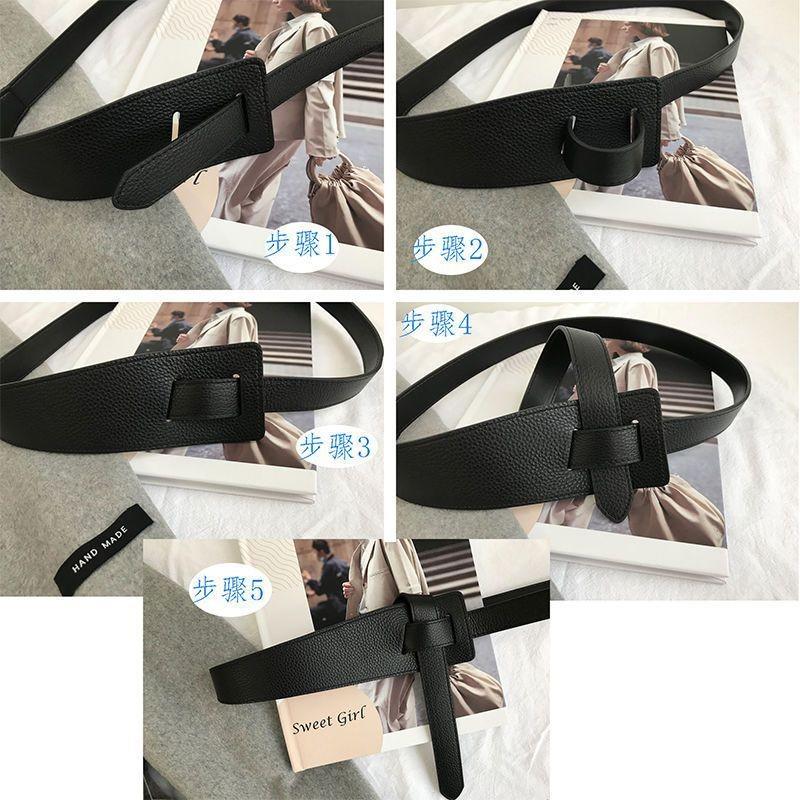Versatile Ins Wide Waist Belt For Women In Black Brown Beige Gray Suitable For Stylish Fall Outfits