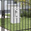 Mailbox with Storage and Door White 30 x 20 x 55 cm Steel