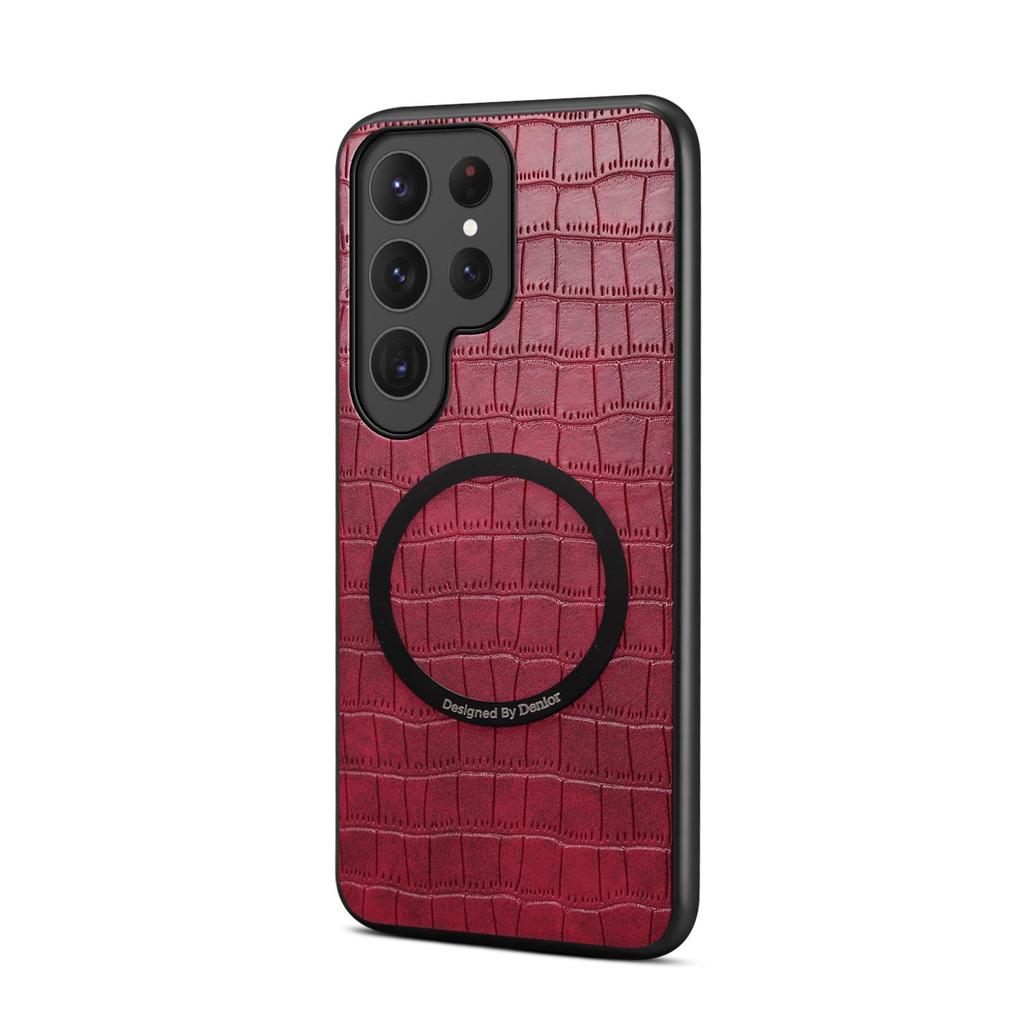 Samsung S25 Edge Crocodile Pattern A05 Magnetic Leather Phone Case S24 FE 23