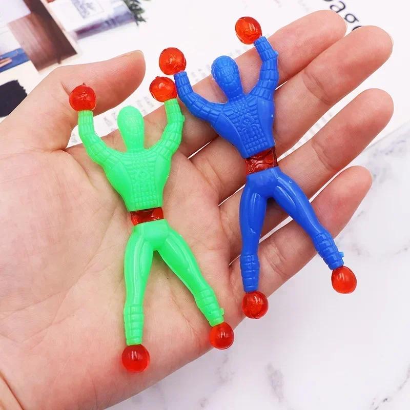 5-50 Pcs/set 9cm Sticky Toy Window Men With Sticky Hand 3 Toys Color And Years Over Plastic Suitable Feet For Children