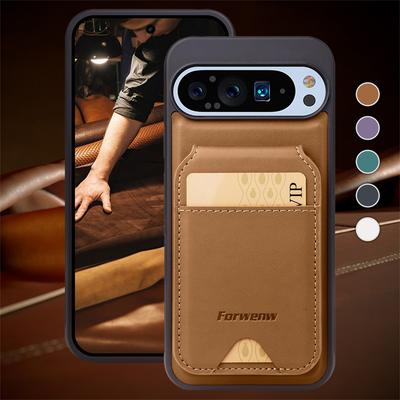 Luxury Magnetic MagSafe Wireless Charging Leather Wallet Phone Case for Google Pixel 10 Pro XL 9A 8Pro 7A 6 Pro Card Holder