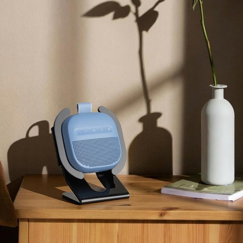 Acrylic Desktop Stand Holder For Dedicated Speaker With Anti Slip Base And Open Charging Port Design