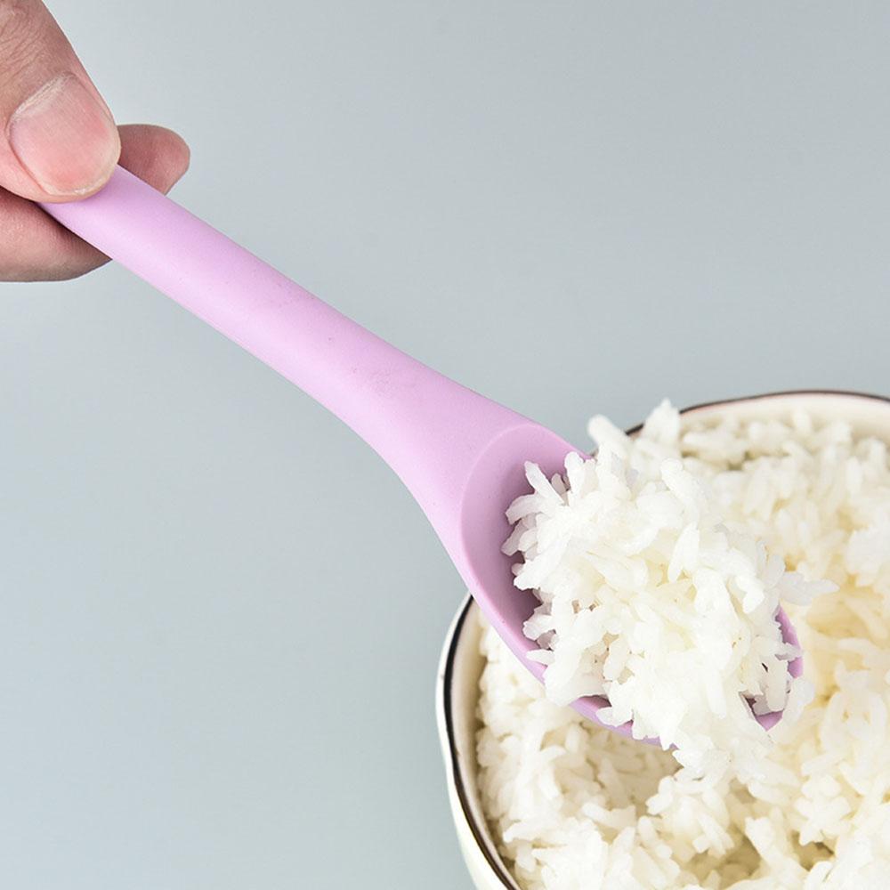 4Pcs Heat-resistant Silicone Mixing Spoon Nonstick Kitchen Cooking Spoon Baking Spoon for Cooking Stirring Mixing and Serving