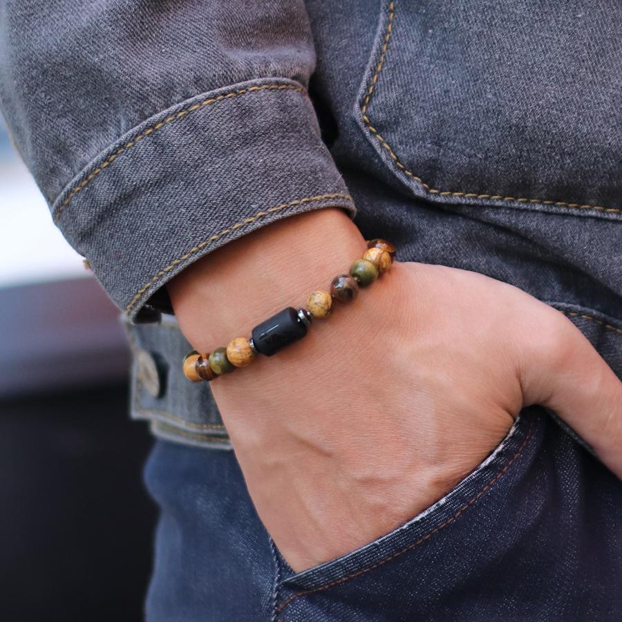 Twelve Zodiac Signs Beaded Bracelet Natural Hematite Tiger Eye Stone Braclet Men Women Buddha Beads Yoga Healing Couple Braslet