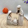 Resin Nativity Set Adorable Desktop Display for Christmas Easter Hanukkah Thanksgiving and Father's Day