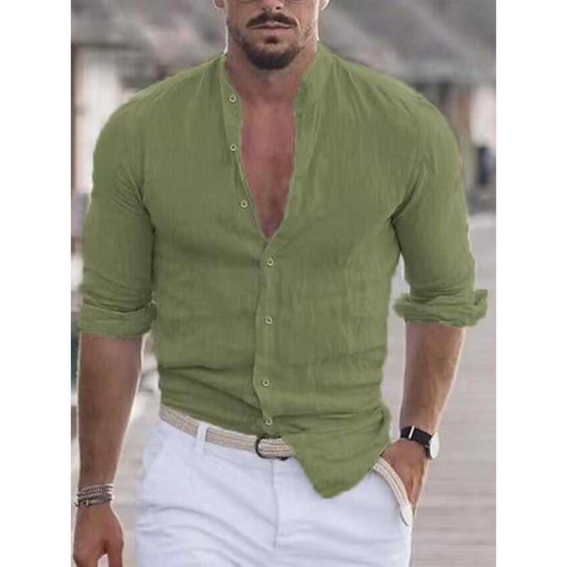 

Men s Bohemian Print Shirt 5XL армія зелений колір