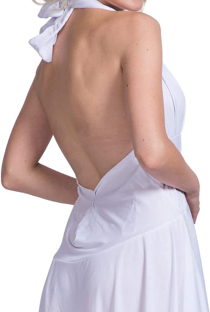 Youngfull Damen Marilyn Monroe Kostüm, 2-teiliges Set mit Kleid und Perücke, Perfekt für Halloween, Weihnachten, Partys, Bühnenauftritte, Comedy-Shows,