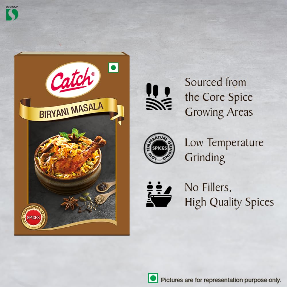 Catch Biryani Masala 50 Grams Pack Of 1 – Authentic Vegetable Spice Powder for Flavorful Indian Cooking