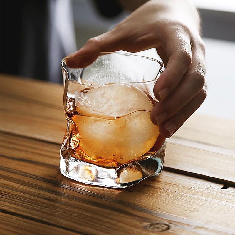 Japanese Handcrafted Glass Tumbler Minimalist Cut Whiskey Cup Cold Water Drinkware 200-300ml