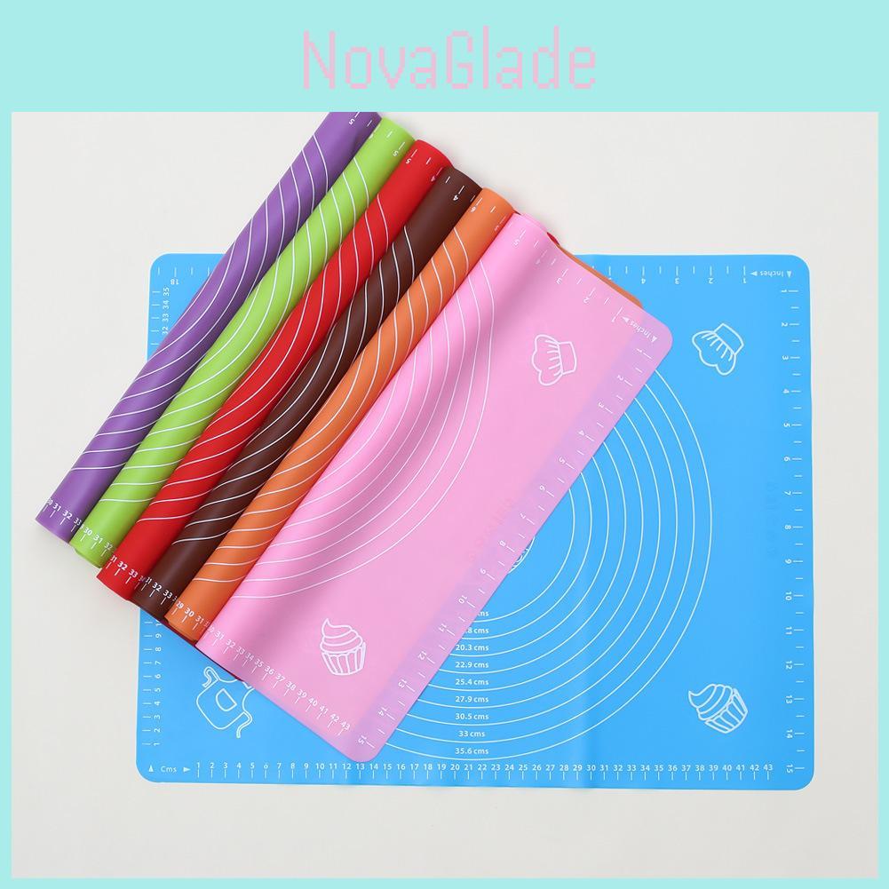 Silicone Kneading Mat For Baking And Cooking Heat-resistant Thick Cutting Board Blue