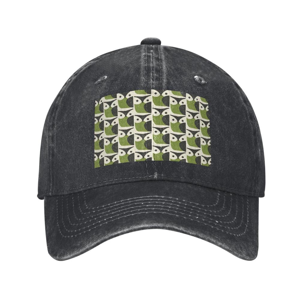 Orla Kiely Owl Denim Fabric Cap Casual Baseball Caps Adjustable Hat Summer Unisex Baseball Hats