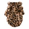 Felpa con cappuccio per cane con stampa leopardata, cappotto invernale caldo in pile per cani di piccola taglia, cucciolo di Bulldog Francese, abbigliamento per animali domestici, costume accogliente