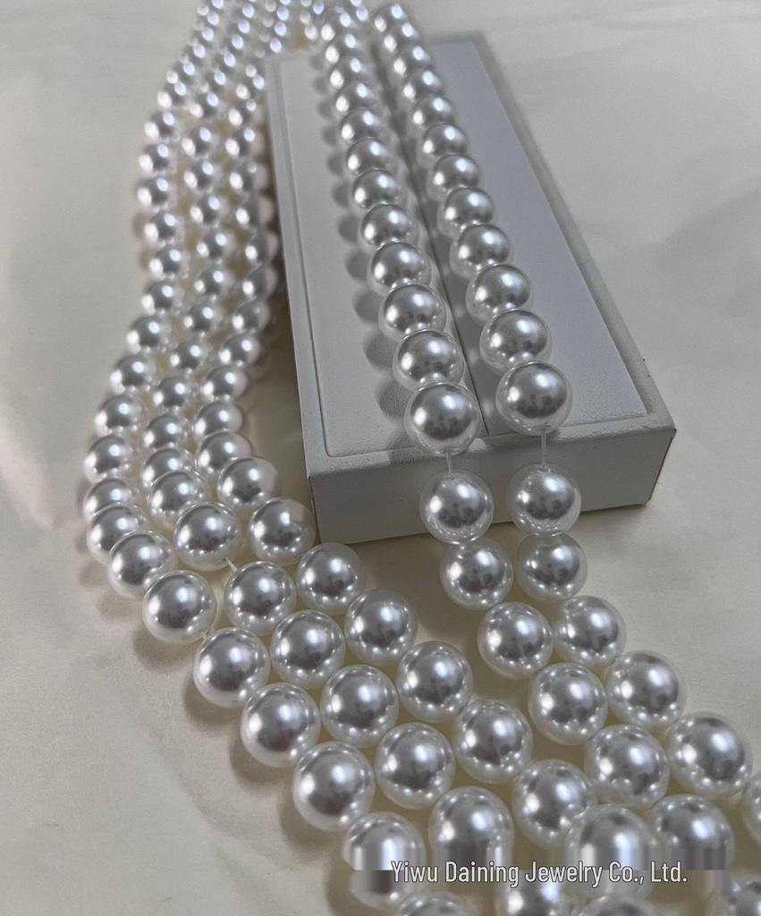 High Luster White Pearl Glass Beads – DIY Imitation Pearl Necklace