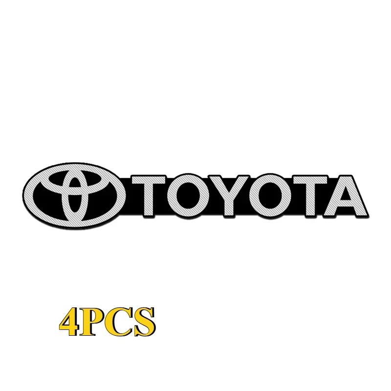 

4P/8PCS Car Audio Decorate 3D Aluminum Badge Emblem Sticker For Toyota Camry Chr Corolla Rav4 Yaris Prius Accessories Styling