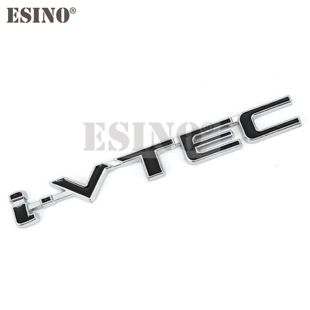 New Car Styling 3D VTEC I-VTEC Metal Chrome Zinc Alloy Emblem Car Body Badge Sticker Auto Accessory for Civic Accord Insight