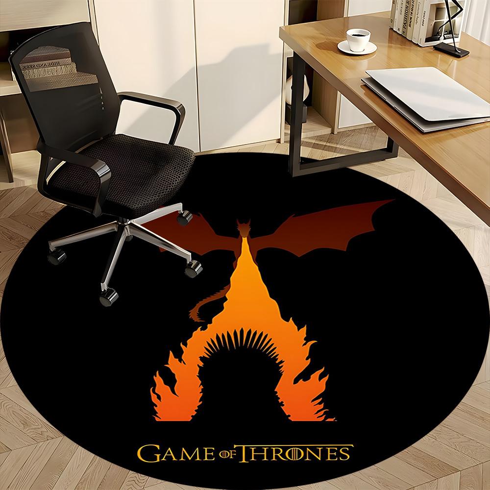 1 Stück Game of Thrones Büro Runder Teppich, Unter Bürostühlen Schlafzimmer Wohnzimmer Heimdekoration a0926083