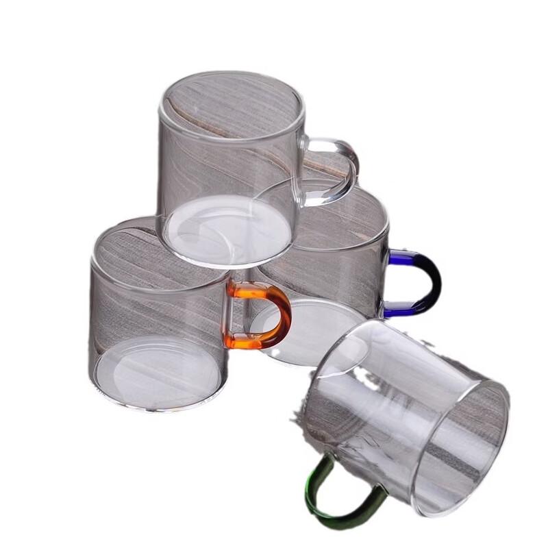 Handmade Glass Tea Cups with Handle