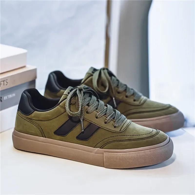 Brand Men's Sport Shoes Luxury Leather Casual Shoes for Men Trend All-match Board Shoes Versatile Men's Sneakers Tenis Masculino