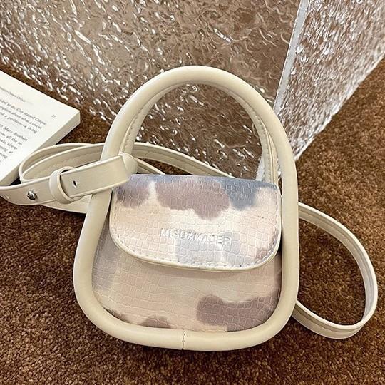 Printed trend personalized daily commute handbag bag simple shoulder bag messenger bag zipper women's bag
