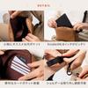 Mura Men's Full-Grain Leather Mini Shoulder Bag with Anti-Skimming Function (Black)