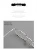 M6716S Unisex Retro Semi-Rimless Pure Titanium Eyeglass Frame - Prescription-Ready