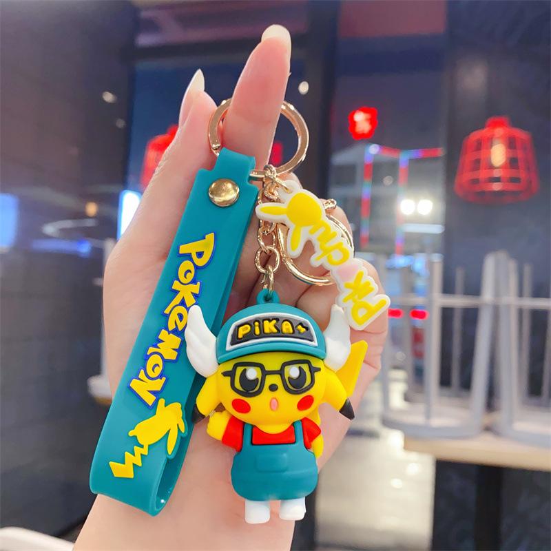 Söt Tecknad Utsökt Kreativ Pikachu Docka Nyckelring Kedja Bilnyckelring Väskhänge Gåva