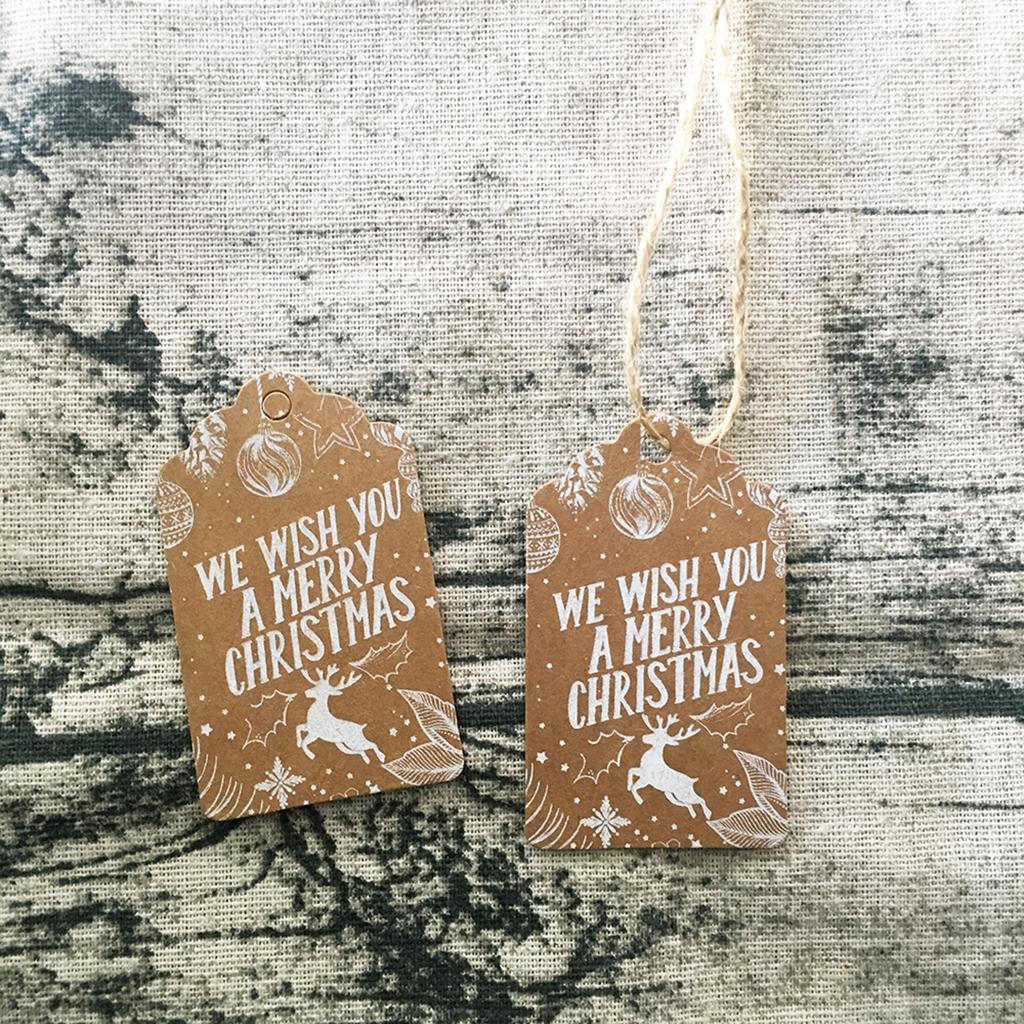 50pcs Christmas Gift Tags Luggage Tree Hanging Decoration
