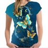 Summer T-Shirts Butterfly 3D Print Streetwear Women's Casual Fashion Oversized O-Neck T Shirt Female Girl Tops Tees Clothing