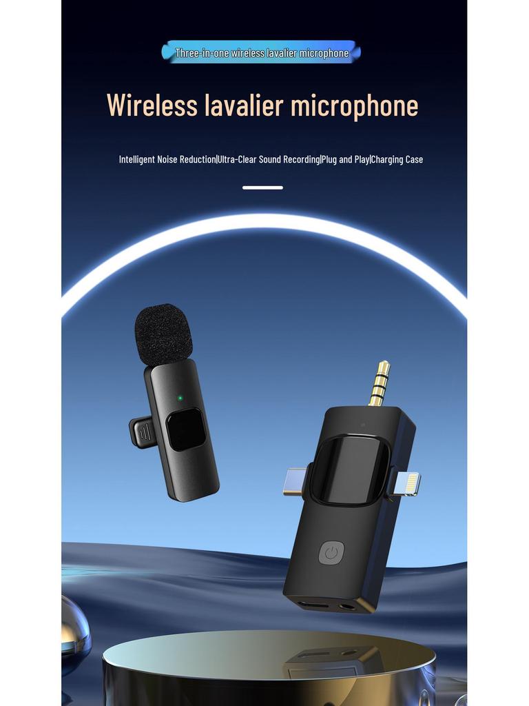 Wireless Lavalier Microphone with High-Definition Sound, Noise Reduction, and Omnidirectional Pickup for Live Streaming