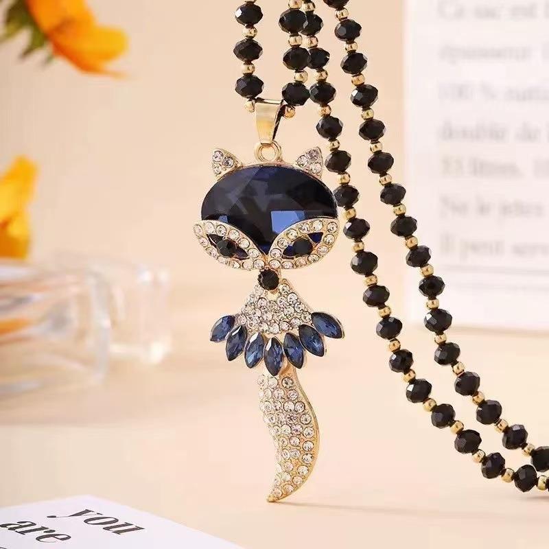 

Длинная цепочка-свитер с инкрустированным цирконом для женщин, темпераментная, универсальная, аксессуар для одежды, подвеска