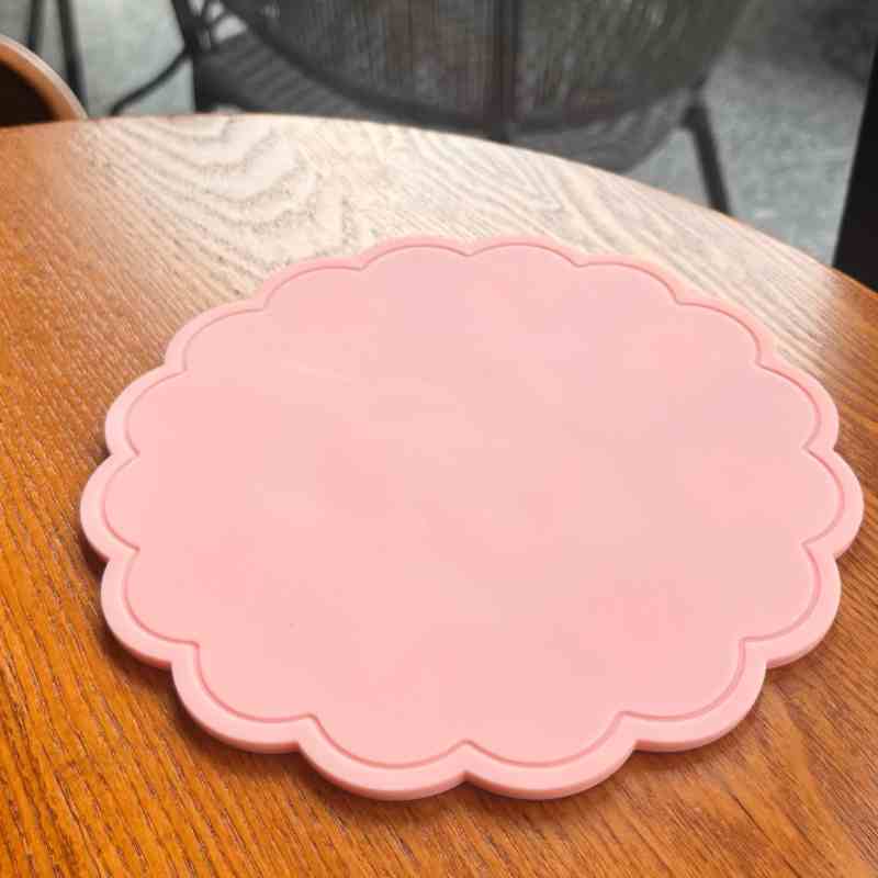 Silicone Coasters Flower Heat Insulation Antiskid Drink Cup Mats Waterproof Pot Bowl Pad Table Protector Drinkware Decoration