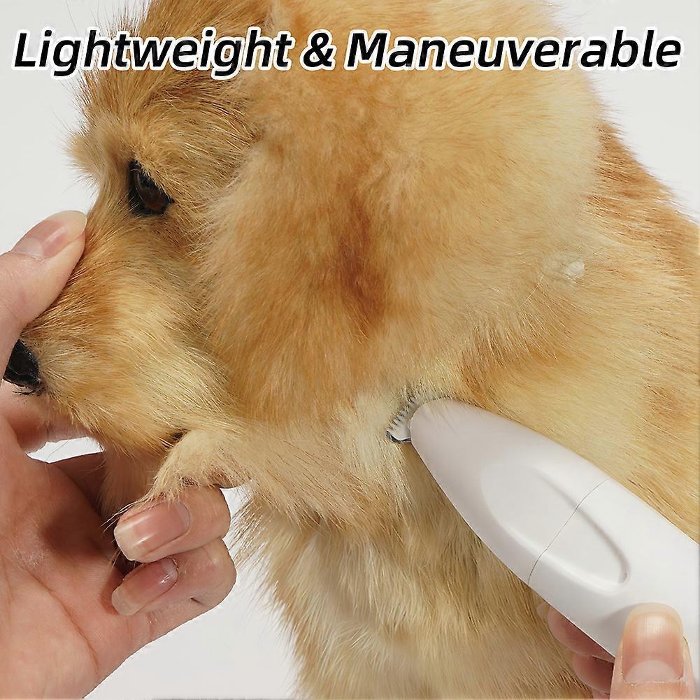 Rechargeable Pet Grooming Clippers with Built-in LED - Ideal for Quiet, Gentle Trimming of Dog's Paws, Face, Ears, and Eyes