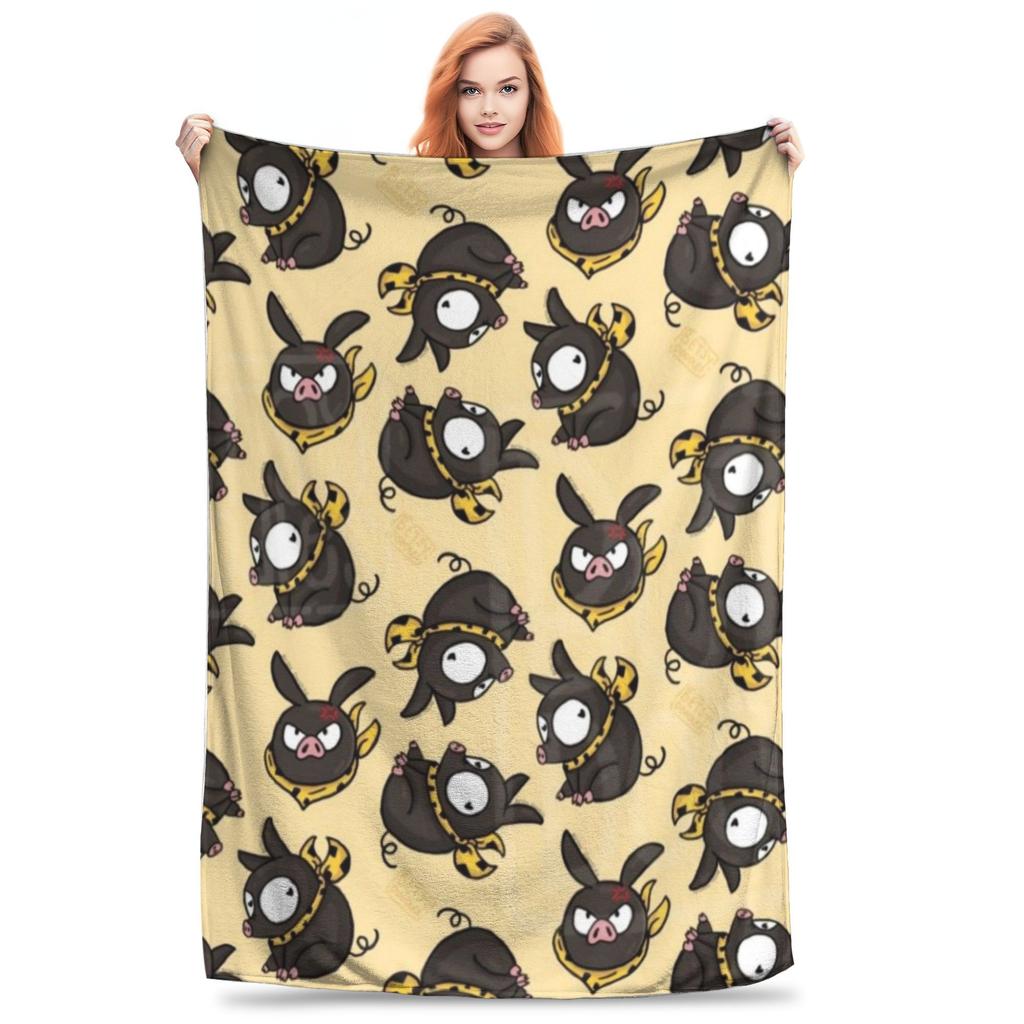 P-chan Ryoga Lost Pig Ranma 1⁄2 Adventure Comedy Blanket Super Soft Throw Blanket for Sofa Bedding Travel Throws Bedspread Quilt