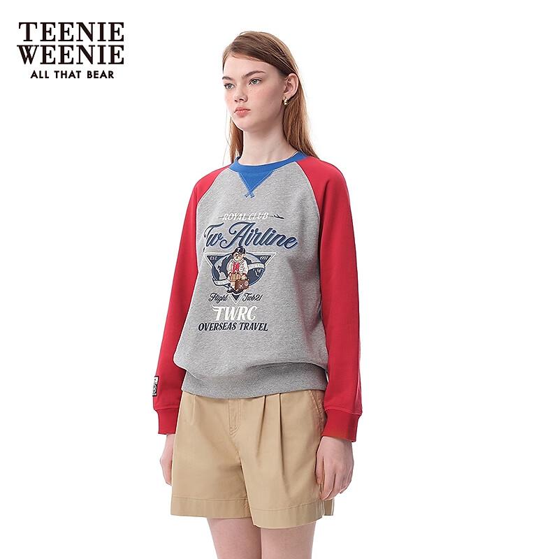 Teenie Weenie Women's American College Bear Raglan Sweatshirt