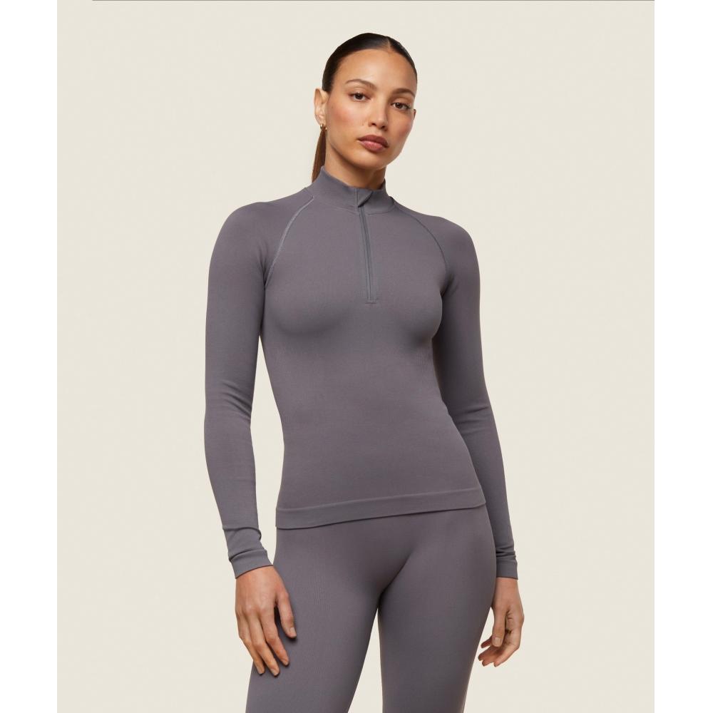 

Повседневная одежда GYMSHARK Бесшовная водолазка матового серого цвета B1C2A GCHK XL