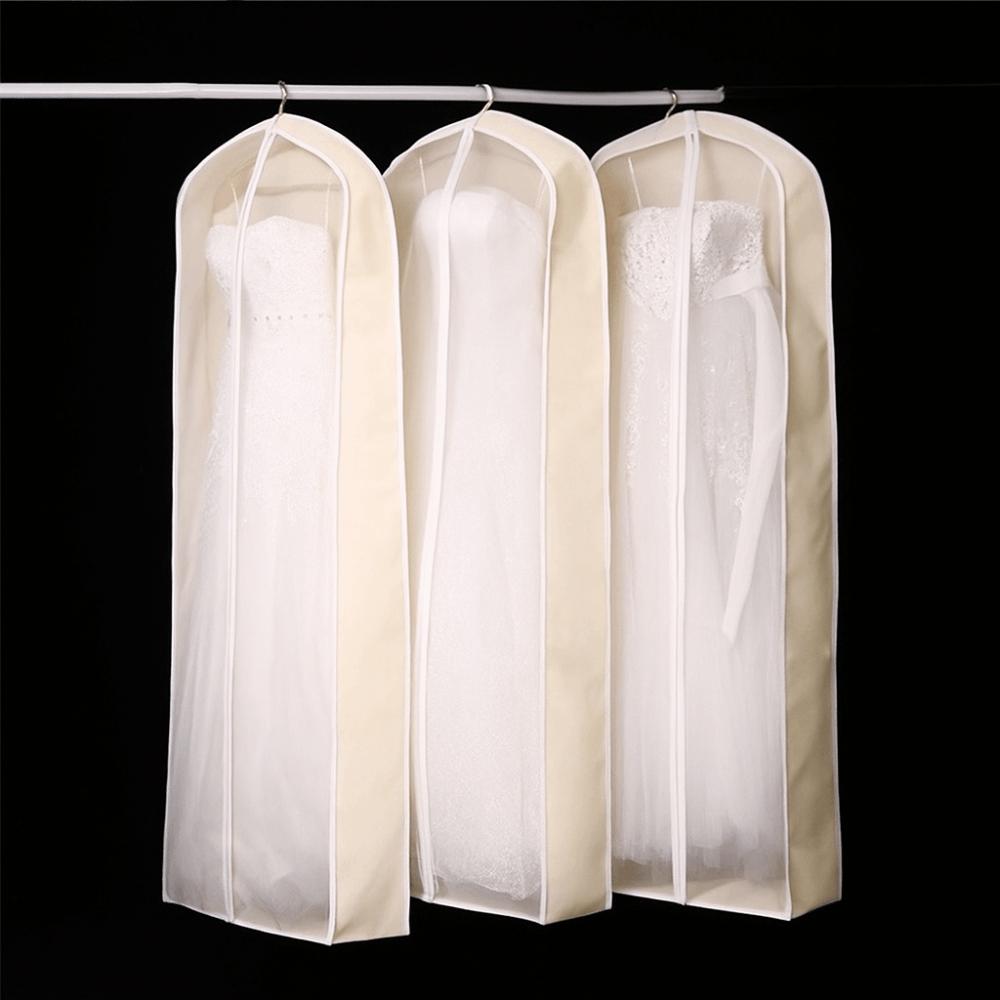 Zipper Formal Dress Dust Cover Hanging Design Foldable Clothes Storage Bag  Jacket