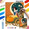 Snow White Pumpkin Carriage Oil Painting Art Kit. Handmade Diy Painting Home Decoration Gifts