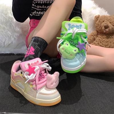 Oryginalne buty kaczki mandaryńskiej 2025 nowe popularne buty deskorolkowe niszowy design dopaminowe casualowe buty sportowe dziecięcy tide