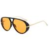 ins wind sunglasses, hip hop sunglasses, large frame pilot-style concave sunglasses, retro street shot-Z
