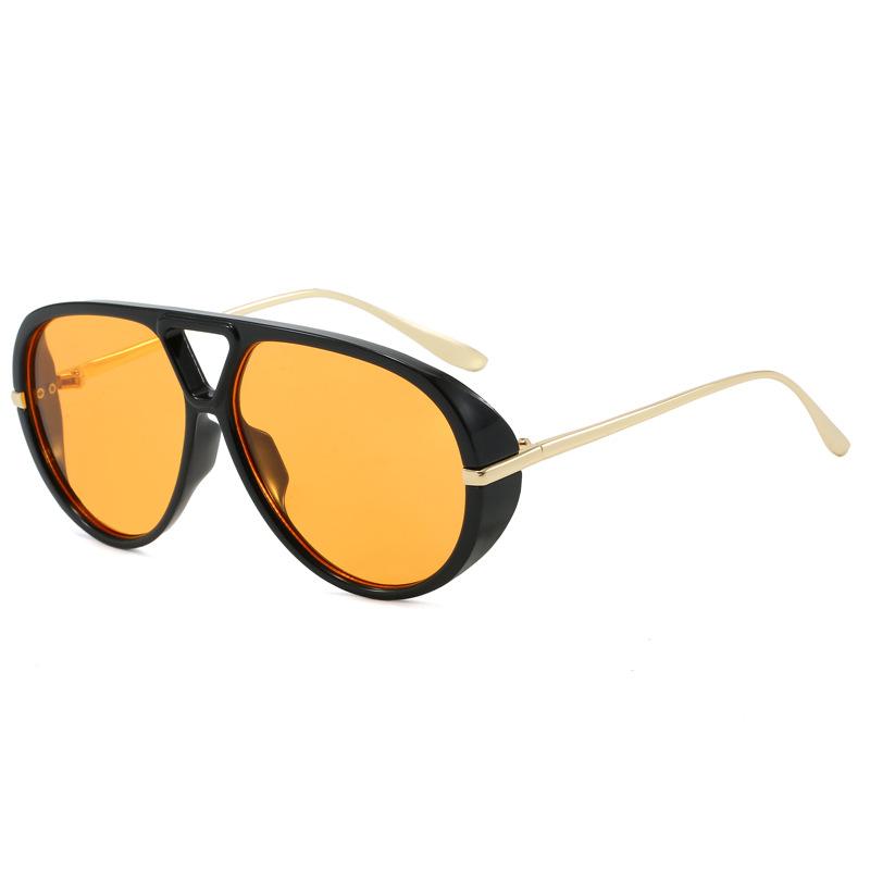 ins wind sunglasses, hip hop sunglasses, large frame pilot-style concave sunglasses, retro street shot-Z
