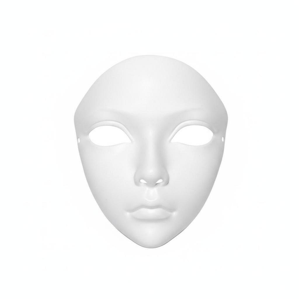 Paintable Half Mask Ready to Paint DIY Opera Even Surface for Cosplayers
