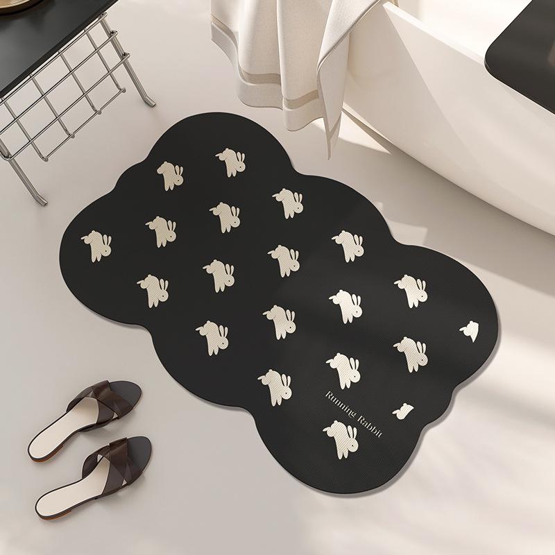 

Инс Воздушная Дверь в Ванную Водопоглощение Нескользящие Коврики для Ног Ванная Быстросохнущие Износостойкие Коврики для Ног Неправильной Формы Диатомовая Грязь Напольные Коврики 50 * 80cm